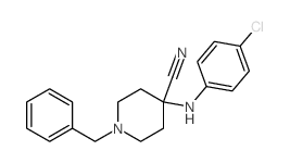 4-Piperidinecarbonitrile,4-[(4-chlorophenyl)amino]-1-(phenylmethyl)- structure