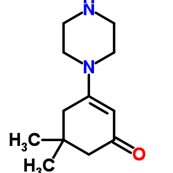 5,5-Dimethyl-3-(1-piperazinyl)-2-cyclohexen-1-one结构式