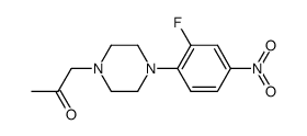 1-[4-(2-fluoro-4-nitrophenyl)piperazin-1-yl]propan-2-one结构式