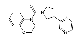 (2,3-Dihydrobenzo[1,4]oxazin-4-yl)(3-(pyrazin-2-yl)pyrrolidin-1-yl)methanone结构式