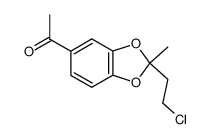 2-Methyl-2-(2-chloraethyl)-5-acetyl-1,3-benzdioxin结构式