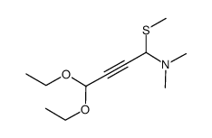 N,N-dimethyl-1-(methylthio)-4,4-diethoxy-2-butyn-1-amine结构式