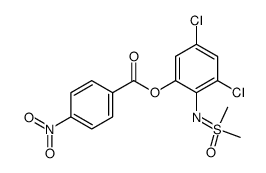 N-<2,4-dichloro-6-<(4-nitrobenzoyl)oxy>phenyl>-S,S-dimethylsulfoximine结构式