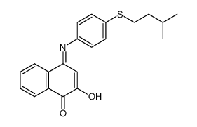 2-Hydroxy-4-(4-isopentylmercapto-phenylimino)-naphthochinon-(1,4) Structure