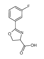 2-(3-fluorophenyl)-4,5-dihydrooxazole-4-carboxylic acid结构式