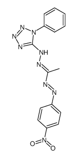 3-methyl-1-(4-nitro-phenyl)-5-(1-phenyl-1H-tetrazol-5-yl)-formazan Structure