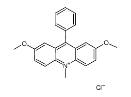 2,7-dimethoxy-10-methyl-9-phenylacridinium chloride结构式