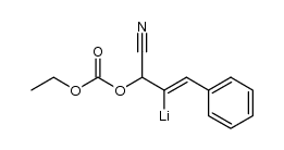 (E)-(3-cyano-3-((ethoxycarbonyl)oxy)-1-phenylprop-1-en-2-yl)lithium Structure