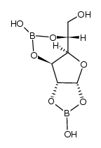 α-D-glucofuranose cyclic 1,2:3,5-bisborate结构式