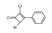 2-Chloro-4-bromo-3-phenyl-2-cyclobutenone结构式