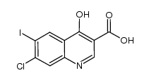 7-chloro-4-hydroxy-6-iodoquinoline-3-carboxylic acid结构式
