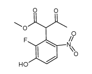 methyl 2-(2-fluoro-3-hydroxy-6-nitrophenyl)-3-oxobutanoate Structure
