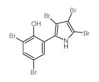 Phenol,2,4-dibromo-6-(3,4,5-tribromo-1H-pyrrol-2-yl)-结构式
