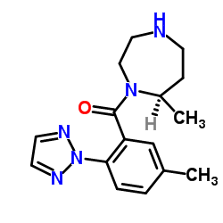 (R)-(7-Methyl-1,4-diazepan-1-yl)(5-Methyl-2-(2H-1,2,3-triazol-2-yl)phenyl)Methanone structure