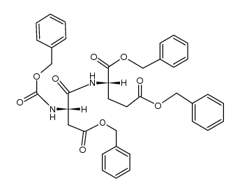 N-(O-benzyl-N-benzyloxycarbonyl-L-α-aspartyl)-L-glutamic acid dibenzyl ester Structure