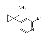 [1-(2-bromopyridin-4-yl)cyclopropyl]methanamine Structure