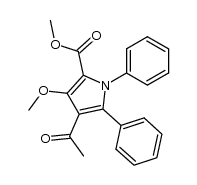 methyl 4-acetyl-3-methoxy-1,5-diphenyl-1H-pyrrole-2-carboxylate结构式