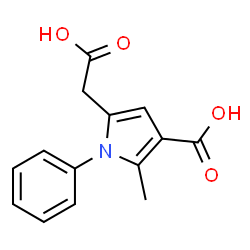 5-(Carboxymethyl)-2-methyl-1-phenyl-1H-pyrrole-3-carboxylic acid structure