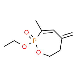 1,2-Oxaphosphepin,2-ethoxy-2,5,6,7-tetrahydro-3-methyl-5-methylene-,2-oxide(9CI)结构式