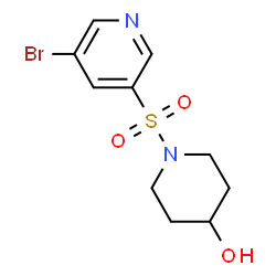 1-(5-bromopyridin-3-ylsulfonyl)piperidin-4-ol structure