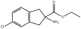 2-Amino-5-chloro-indan-2-carboxylic acid ethyl ester结构式