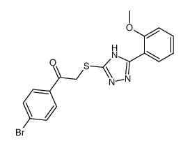 5-(p-bromophenacylthio)-3-o-methoxyphenyl-s-triazole结构式