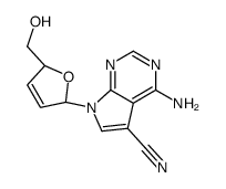 4-amino-7-[(2R,5S)-5-(hydroxymethyl)-2,5-dihydrofuran-2-yl]pyrrolo[2,3-d]pyrimidine-5-carbonitrile Structure