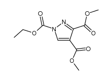 1-ethoxycarbonyl-3,4-bismethoxycarbonylpyrazole结构式