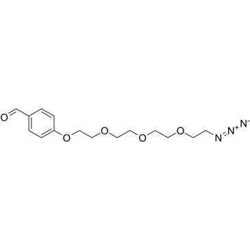 Benzaldehyde-PEG4-azide结构式