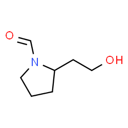 1-Pyrrolidinecarboxaldehyde, 2-(2-hydroxyethyl)- (9CI)结构式