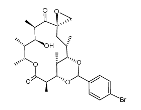 (1S,2R,2'R,5R,6R,7S,8R,12S,13S,17R)-15-(4-bromophenyl)-7-hydroxy-2,5,6,8,12,17-hexamethyl-4,14,16-trioxaspiro[bicyclo[11.3.1]heptadecane-10,2'-oxirane]-3,9-dione Structure