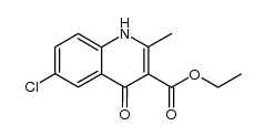 6-chloro-2-methyl-4-oxo-1,4-dihydro-quinoline-3-carboxylic acid ethyl ester Structure