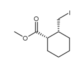 cis-methyl 2-(iodomethyl)-1-cyclohexanecarboxylate结构式