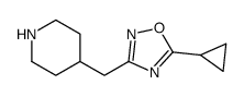 4-[(5-cyclopropyl-1,2,4-oxadiazol-3-yl)methyl]piperidine(SALTDATA: HCl)结构式