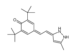 2,6-ditert-butyl-4-[(2E)-2-(5-methyl-1,2-dihydropyrazol-3-ylidene)ethylidene]cyclohexa-2,5-dien-1-one Structure