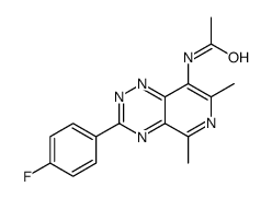 N-[3-(4-fluorophenyl)-5,7-dimethylpyrido[3,4-e][1,2,4]triazin-8-yl]acetamide结构式