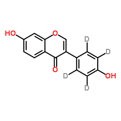 7-Hydroxy-3-[4-hydroxy(2H4)phenyl]-4H-chromen-4-one Structure