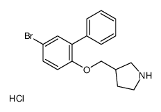 3-[(4-bromo-2-phenylphenoxy)methyl]pyrrolidine,hydrochloride Structure
