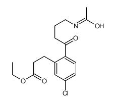 ethyl 3-[2-(4-acetamidobutanoyl)-5-chlorophenyl]propanoate结构式