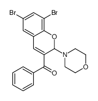 (6,8-dibromo-2-morpholin-4-yl-2H-chromen-3-yl)-phenylmethanone结构式