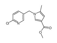 methyl 1-[(6-chloropyridin-3-yl)methyl]-5-methylpyrrole-3-carboxylate Structure