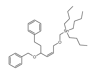 (Z)-4-(benzyloxy)-6-phenyl-1-[(tributylstannyl)methoxy]-2-hexene Structure