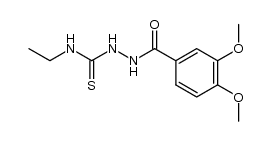 2-(3,4-dimethoxybenzoyl)-N-ethylhydrazinecarbothioamide Structure