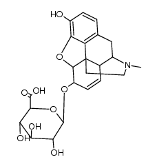 O1-(4,5α-epoxy-3-hydroxy-17-methyl-morphin-7-en-6α-yl)-β-D-glucopyranuronic acid结构式