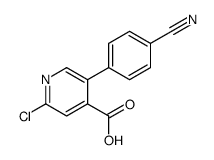 2-chloro-5-(4-cyanophenyl)pyridine-4-carboxylic acid结构式