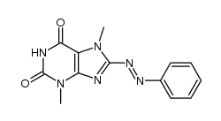 3,7-dimethyl-8-phenylazoxanthine结构式
