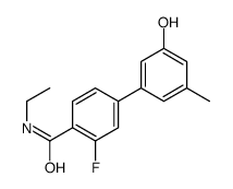 N-ethyl-2-fluoro-4-(3-hydroxy-5-methylphenyl)benzamide结构式