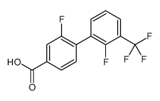 3-fluoro-4-[2-fluoro-3-(trifluoromethyl)phenyl]benzoic acid Structure