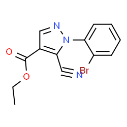 ETHYL1-(2-BROMOPHENYL)-5-CYANO-1H-PYRAZOLE-4-CARBOXYLATE结构式