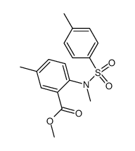 N,4-dimethyl-2-methoxycarbonyl-N-(p-toluenesulfonyl)aniline结构式